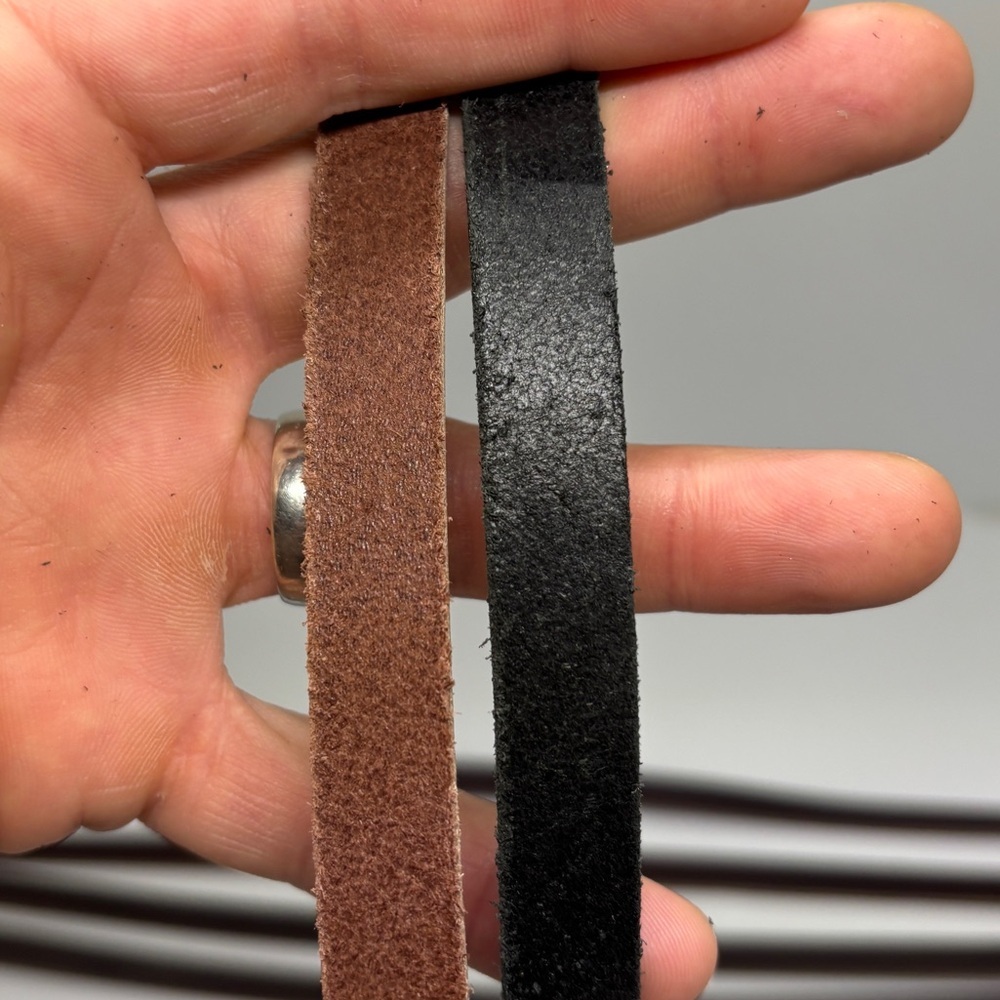 Latigo Leather Strap Bundle 12pc Brown Black Pre-Cut Leather Strips DIY Craft - Picture 7 of 13